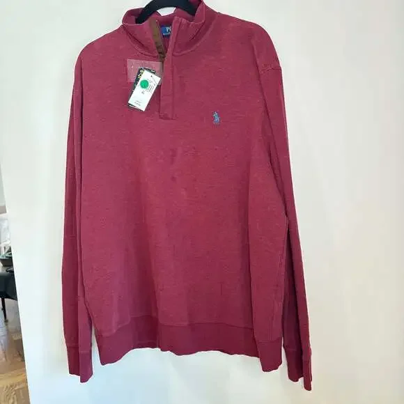 New!! Polo Ralph Lauren Luxury Jersey Quarter-Zip Pullover size XL